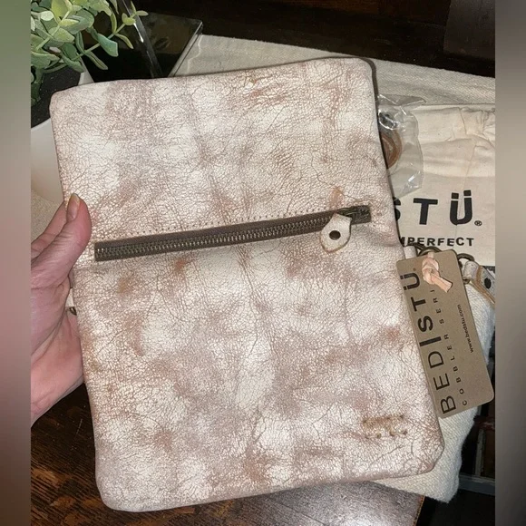 NWT Bed Stu Leather Cadence Wallet Wristlet Crossbody Nectar Lux MSRP $175 - Picture 12 of 16